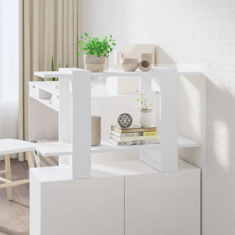 Boekenkast met Kamerscherm Gebruikt voor een Strak Interieur - Wit / 1 - Boekenkasten
