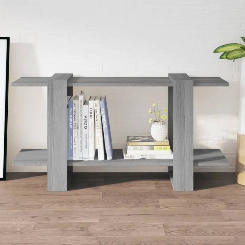 Boekenkast van bewerkt hout in grijs sonoma eiken stijl - Grijs sonoma / 1 - Boekenkasten