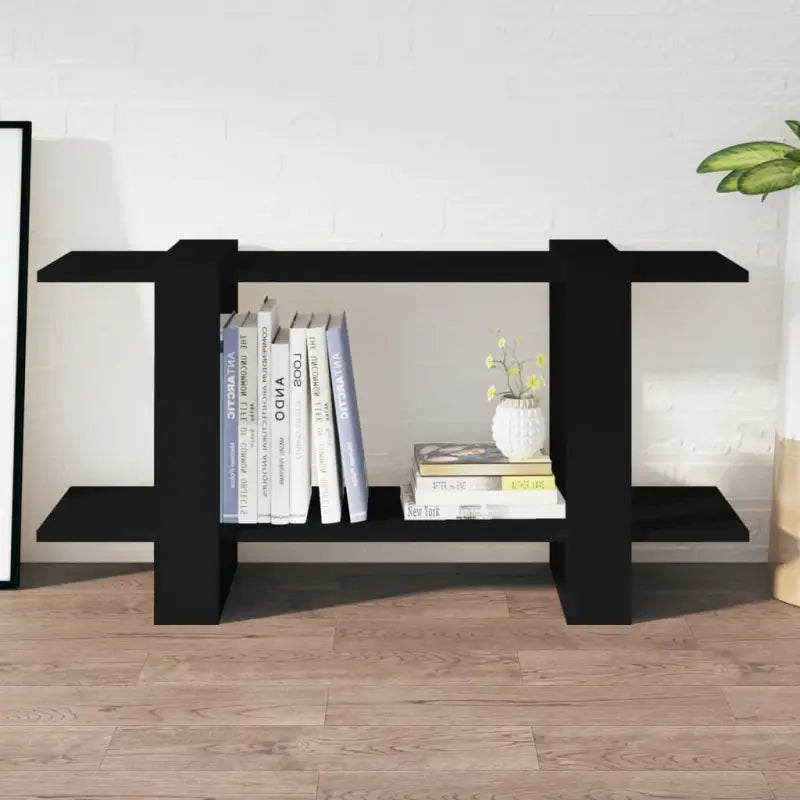 Boekenkast van bewerkt hout in grijs sonoma eiken stijl - Zwart / 1 - Boekenkasten