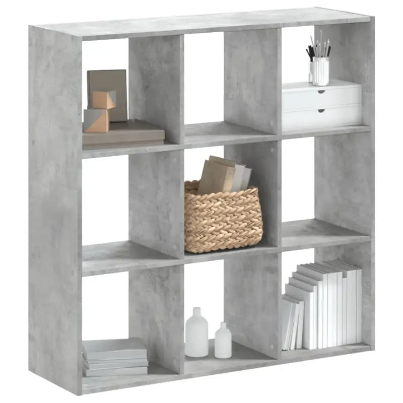 Boekenkast van bewerkt hout in grijs Sonoma voor extra opbergruimte - Betongrijs / 1 / 102 cm - Boekenkasten