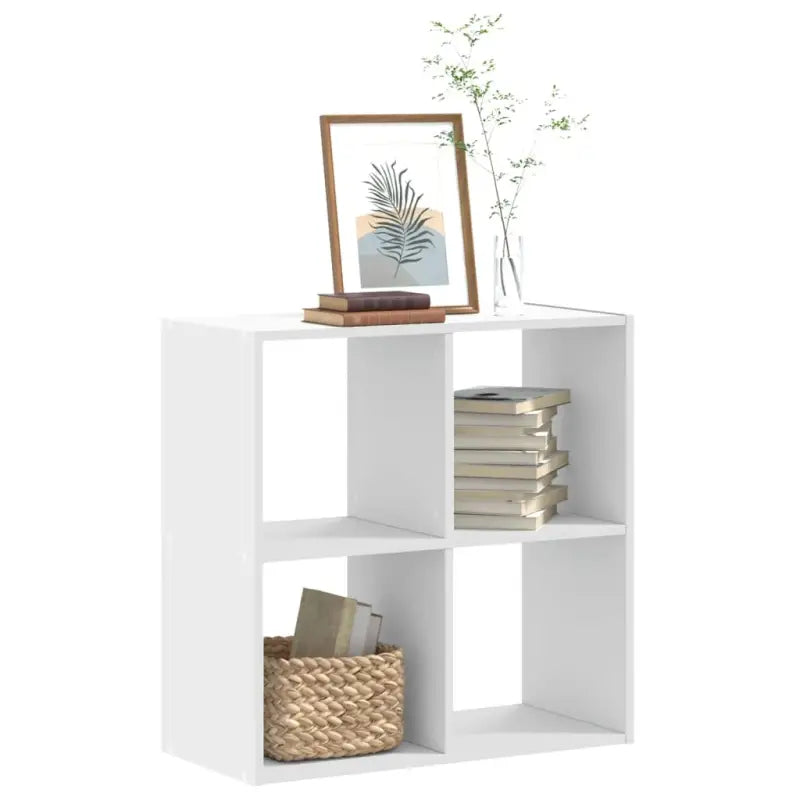 Boekenkast van bewerkt hout in grijs Sonoma voor extra opbergruimte - Wit / 1 / 68.5 cm - Boekenkasten
