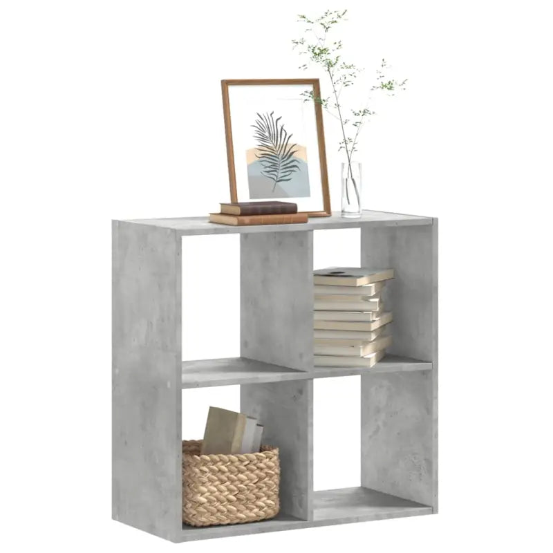 Boekenkast van bewerkt hout in grijs Sonoma voor extra opbergruimte - Betongrijs / 1 / 68.5 cm - Boekenkasten