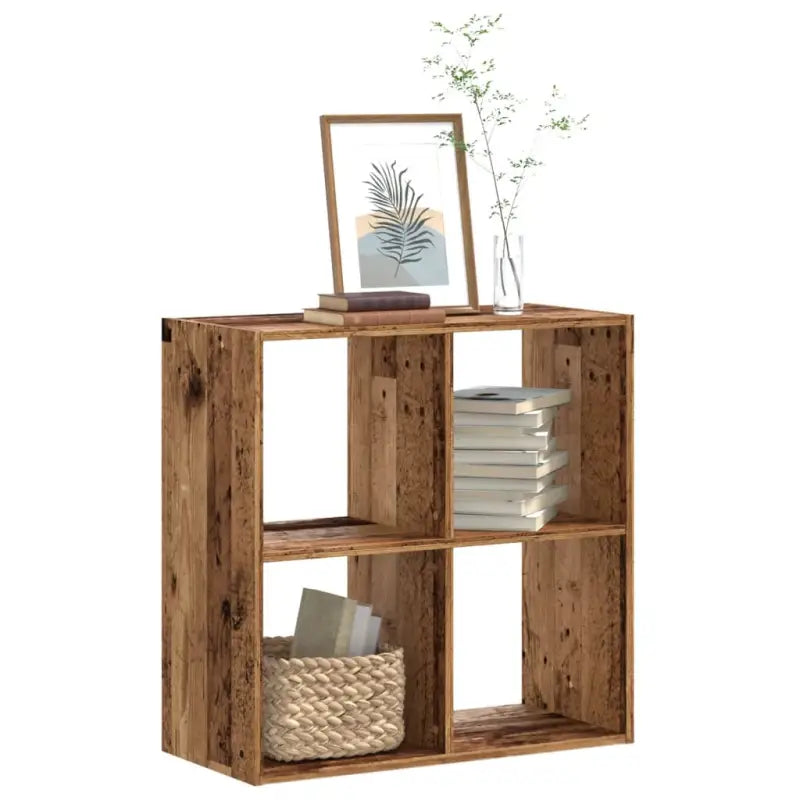 Boekenkast van bewerkt hout in grijs Sonoma voor extra opbergruimte - Oud hout / 1 / 68.5 cm - Boekenkasten