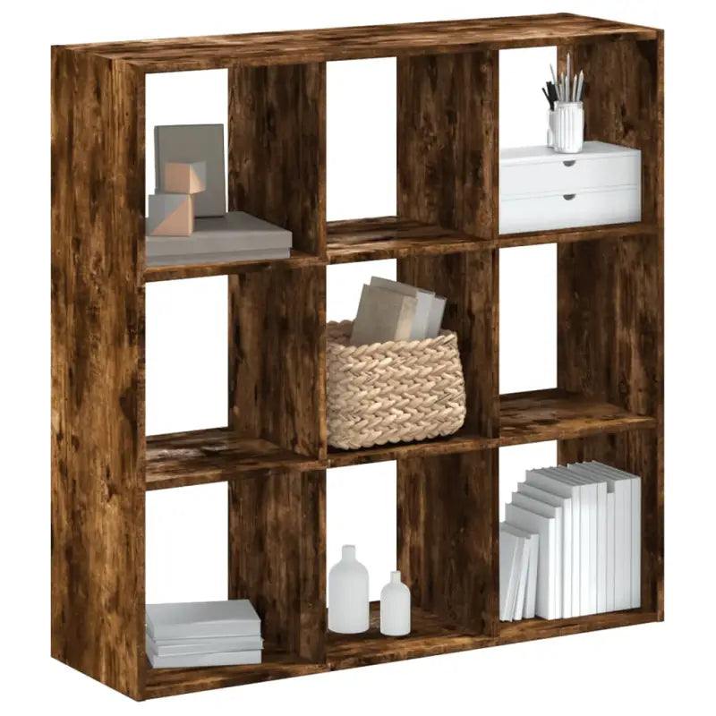 Boekenkast van bewerkt hout in grijs Sonoma voor extra opbergruimte - Gerookt eiken / 1 / 102 cm - Boekenkasten