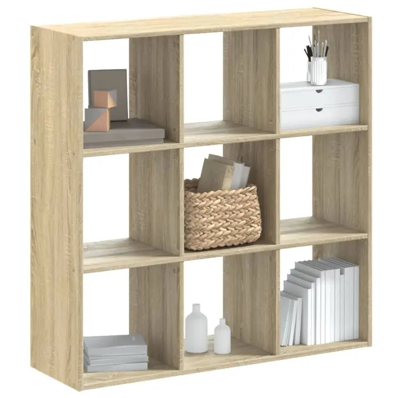 Boekenkast van bewerkt hout in grijs Sonoma voor extra opbergruimte - Sonoma eiken / 1 / 102 cm - Boekenkasten