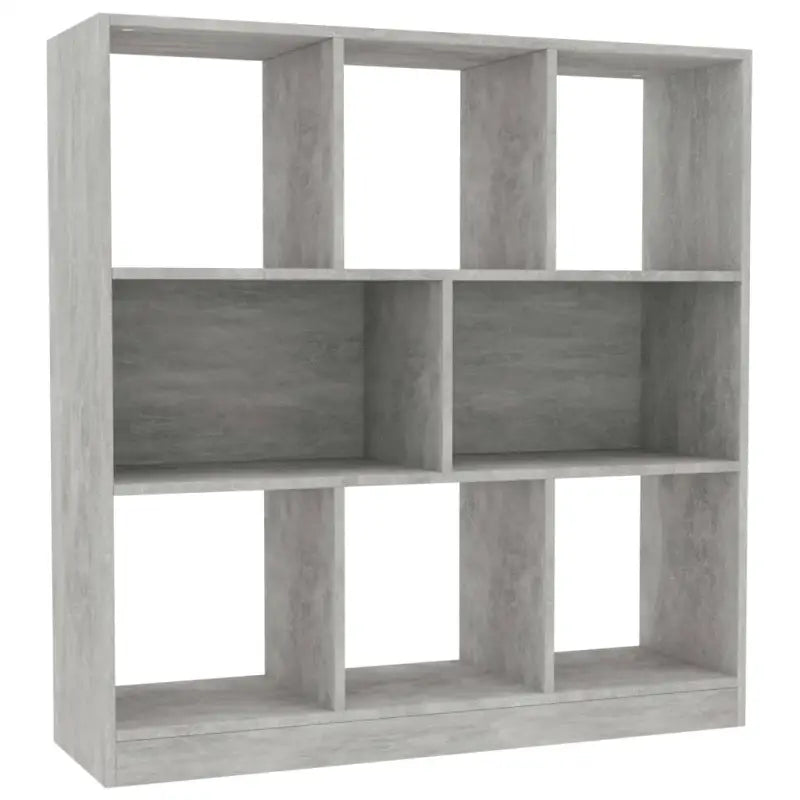 Boekenkast van bewerkt hout met strak en klassiek ontwerp - Betongrijs / 1 - Boekenkasten