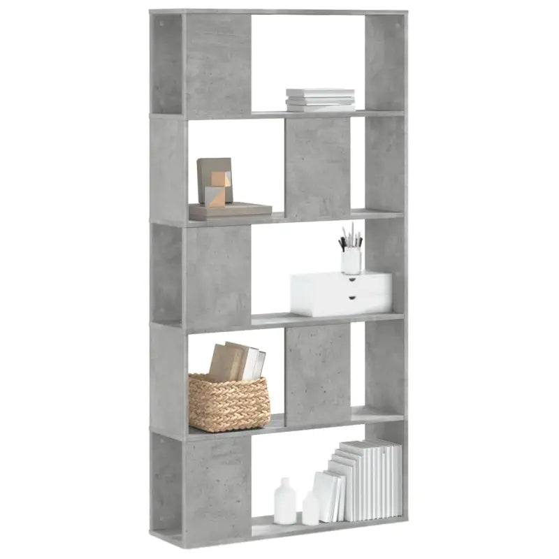 Boekenkast van bewerkt hout voor extra opbergruimte en duurzaamheid - Betongrijs / 1 / 80.5 cm - Boekenkasten