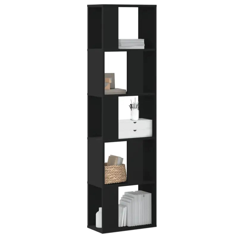 Boekenkast van bewerkt hout voor extra opbergruimte en duurzaamheid - Zwart / 1 / 45 cm - Boekenkasten