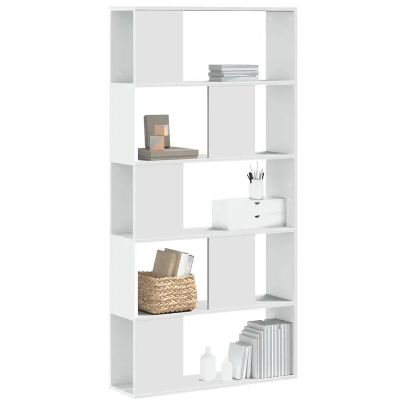 Boekenkast van bewerkt hout voor extra opbergruimte en duurzaamheid - Wit / 1 / 80.5 cm - Boekenkasten