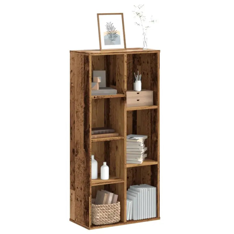 Boekenkast van bewerkt hout voor extra opbergruimte in huis of kantoor - Oud hout / 1 - Boekenkasten