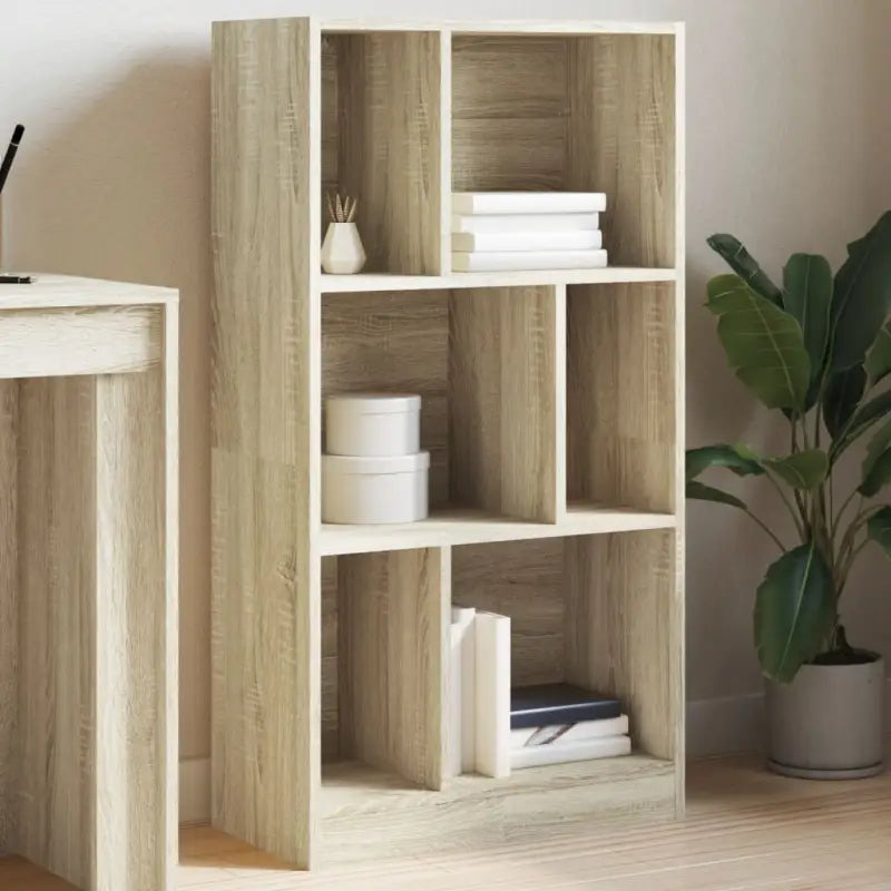 Boekenkast van bewerkt hout voor extra opbergruimte in huis of kantoor - Sonoma eiken / 1 / 107.5 cm - Boekenkasten