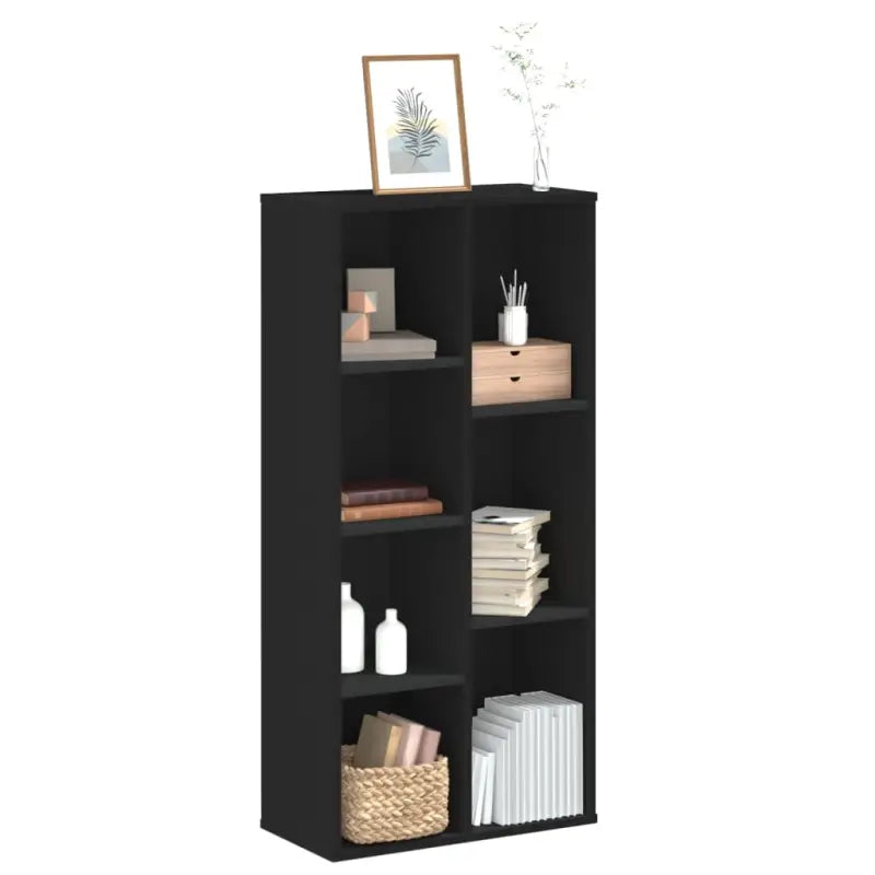 Boekenkast van bewerkt hout voor extra opbergruimte in huis of kantoor - Zwart / 1 - Boekenkasten