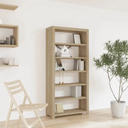 Boekenkast van massief acaciahout met geborstelde afwerking - 1 / 170 cm - Boekenkasten