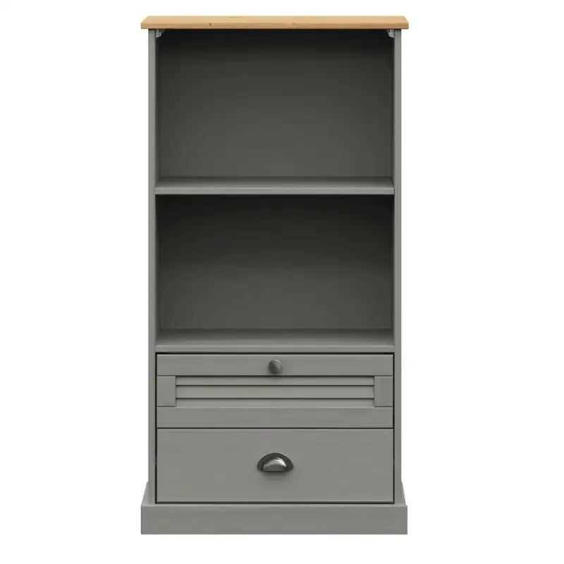 Boekenkast van massief grenenhout met metalen knoppen - Boekenkasten