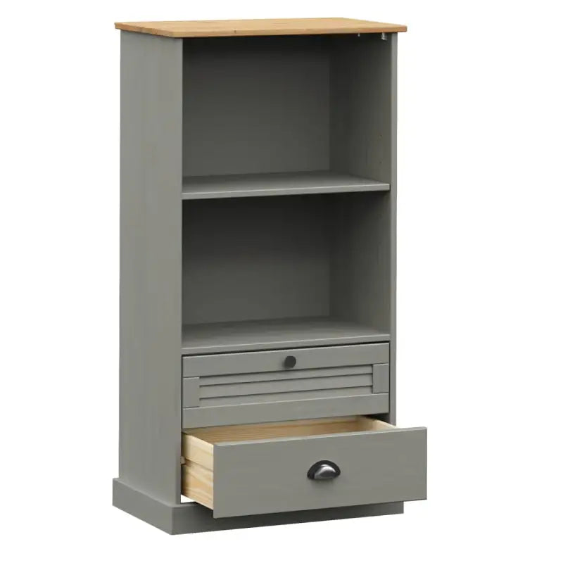 Boekenkast van massief grenenhout met metalen knoppen - Boekenkasten