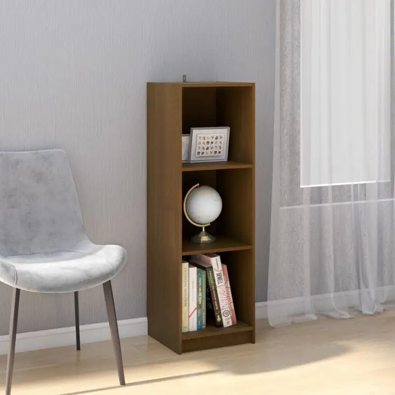 Boekenkast van massief grenenhout met strak en mooi ontwerp - Honingbruin / 1 - Boekenkasten