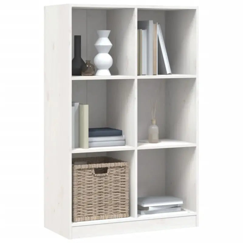 Boekenkast van massief grenenhout voor stijlvol boekenopslag - Wit / 1 - Boekenkasten