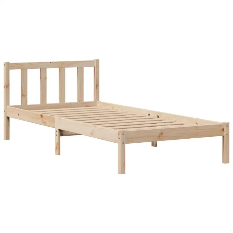 Boekenkastbed in massief grenenhout met grote totale afmetingen - Bedden & bedframes