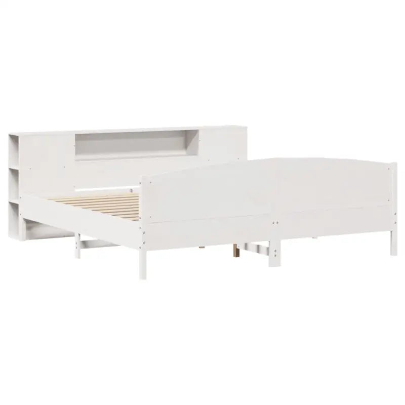 Boekenkastbed in massief grenenhout met optimale totale afmetingen - Bedden & bedframes
