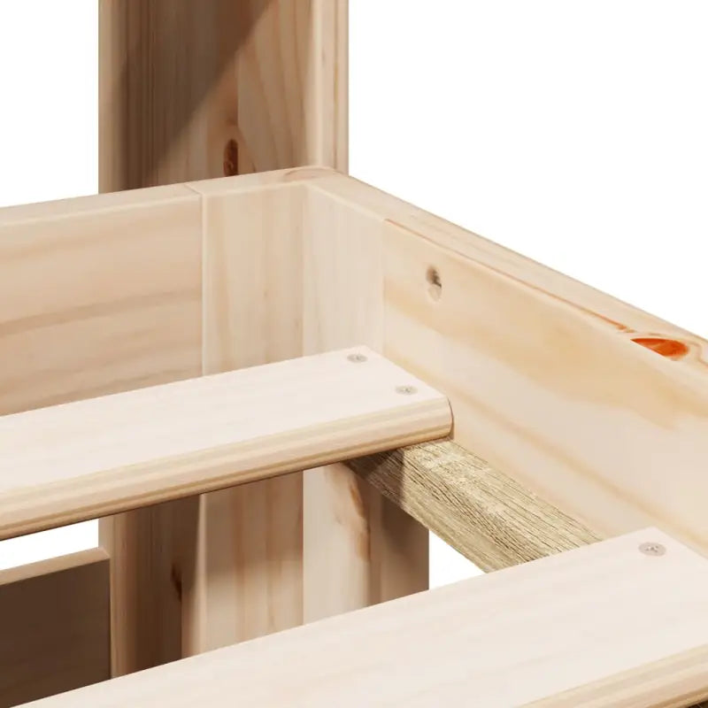 Boekenkastbed in massief grenenhout met perfecte totale afmetingen - Bedden & bedframes