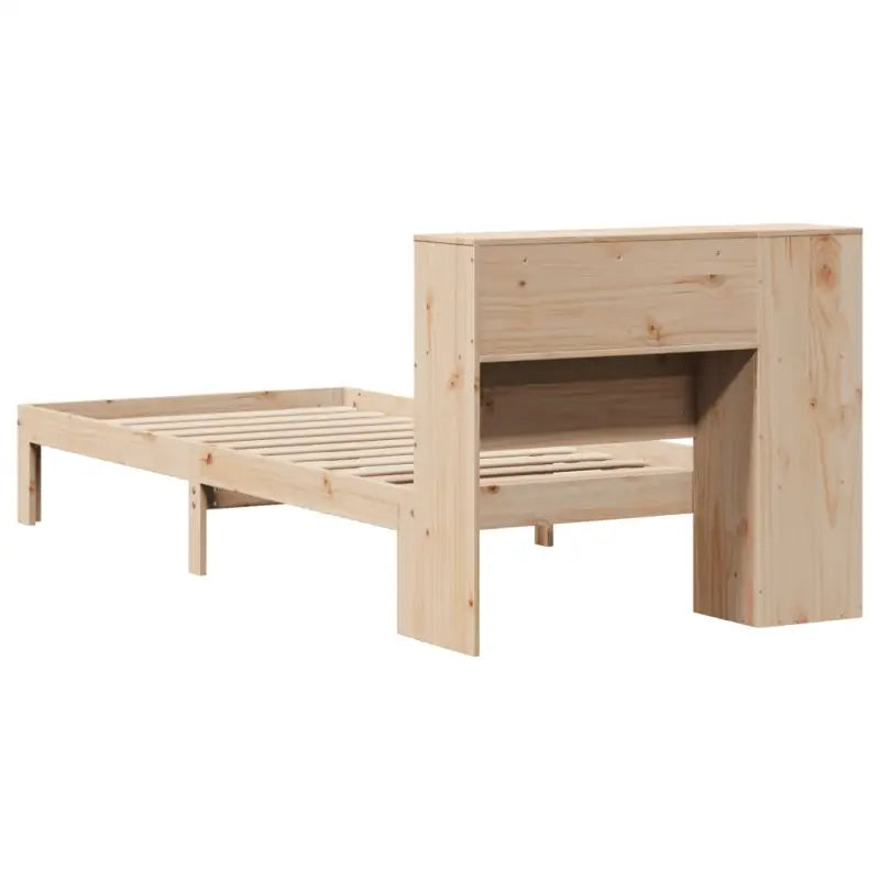 Boekenkastbed in massief grenenhout met praktische totale afmetingen - Bedden & bedframes