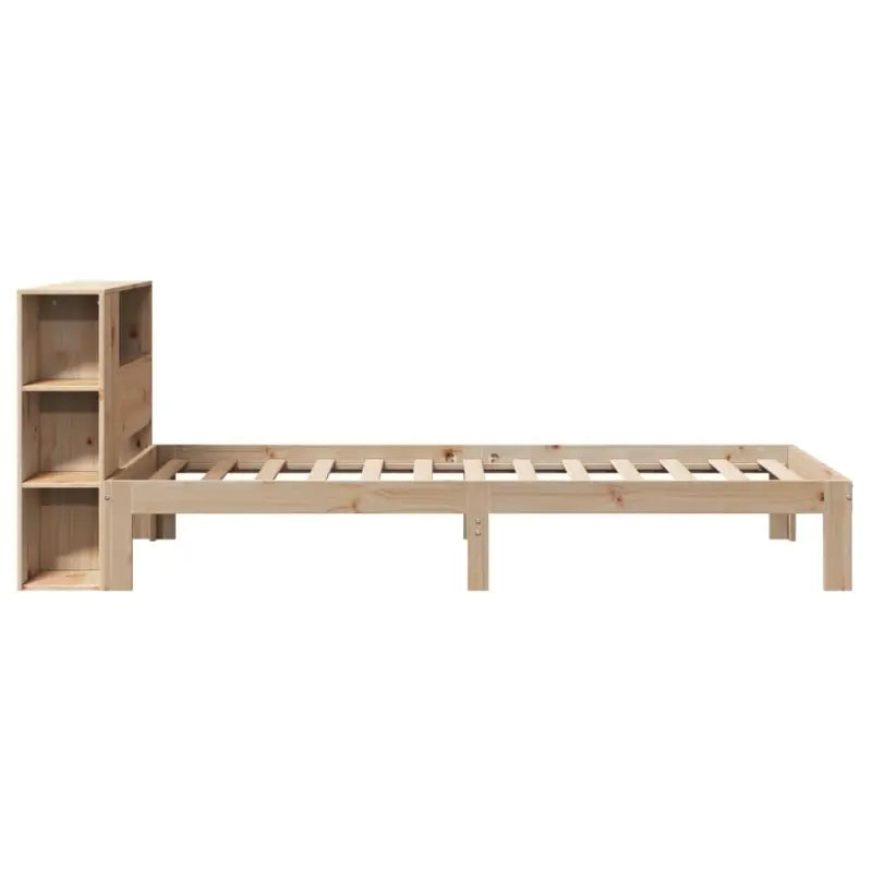 Boekenkastbed in massief grenenhout met praktische totale afmetingen - Bedden & bedframes