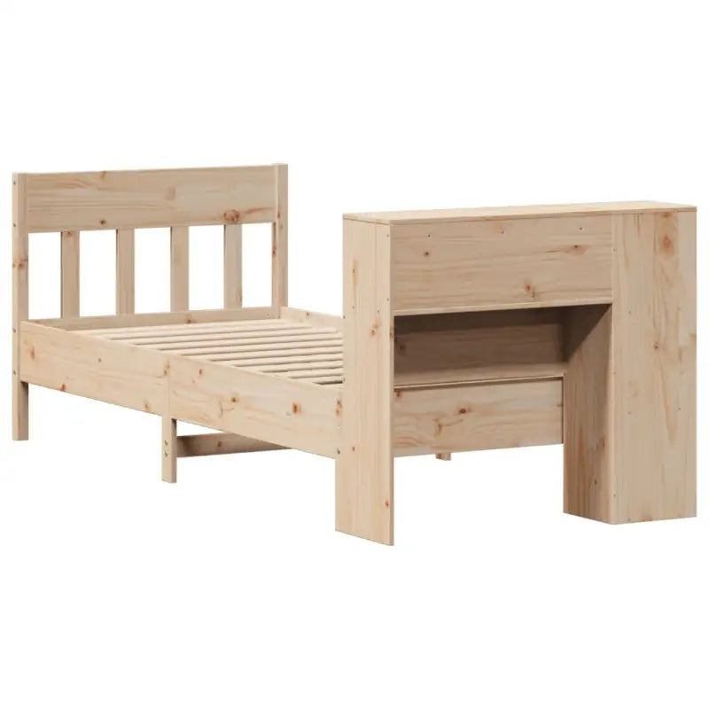 Boekenkastbed van massief grenenhout met ideale totale afmetingen - Bedden & bedframes