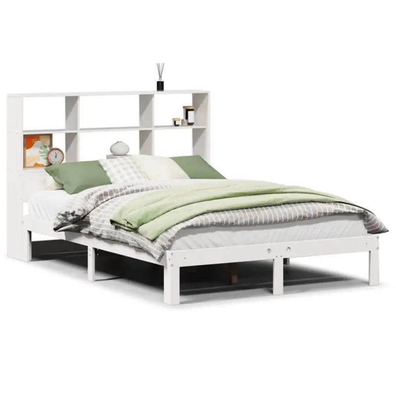 Boekenkastbed van massief grenenhout met ideale totale afmetingen - Bedden & bedframes