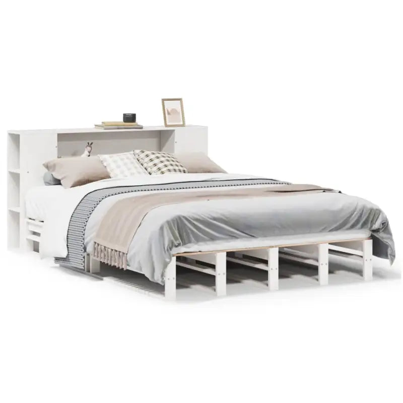 Boekenkastbed van massief grenenhout met optimale totale afmetingen - Bedden & bedframes