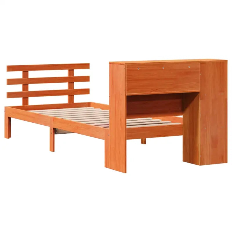 Boekenkastbed van massief grenenhout met optimale totale afmetingen - Bedden & bedframes