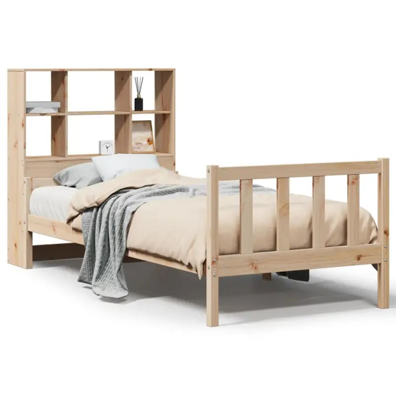Boekenkastbed van massief grenenhout met optimale totale afmetingen - Bedden & bedframes