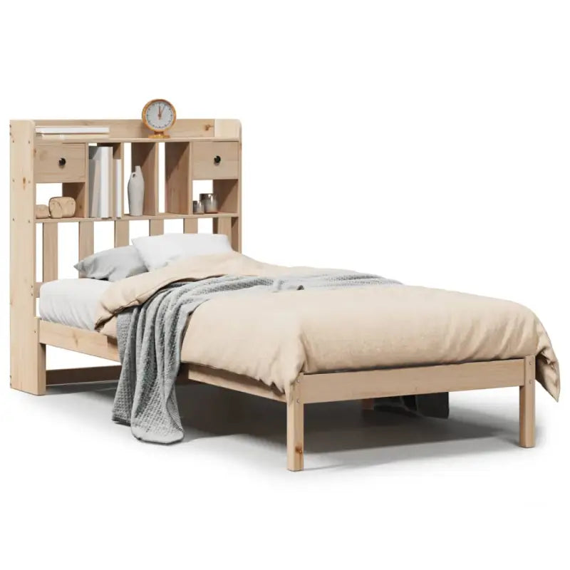 Boekenkastbed van massief grenenhout met optimale totale afmetingen - Bedden & bedframes