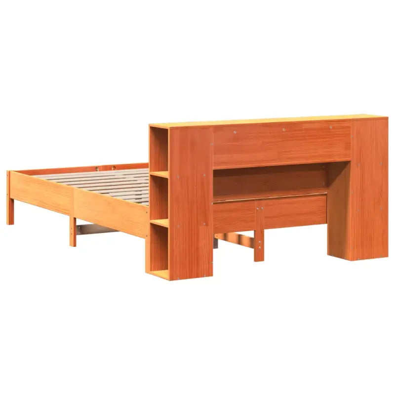 Boekenkastbed van massief grenenhout met optimale totale afmetingen - Bedden & bedframes