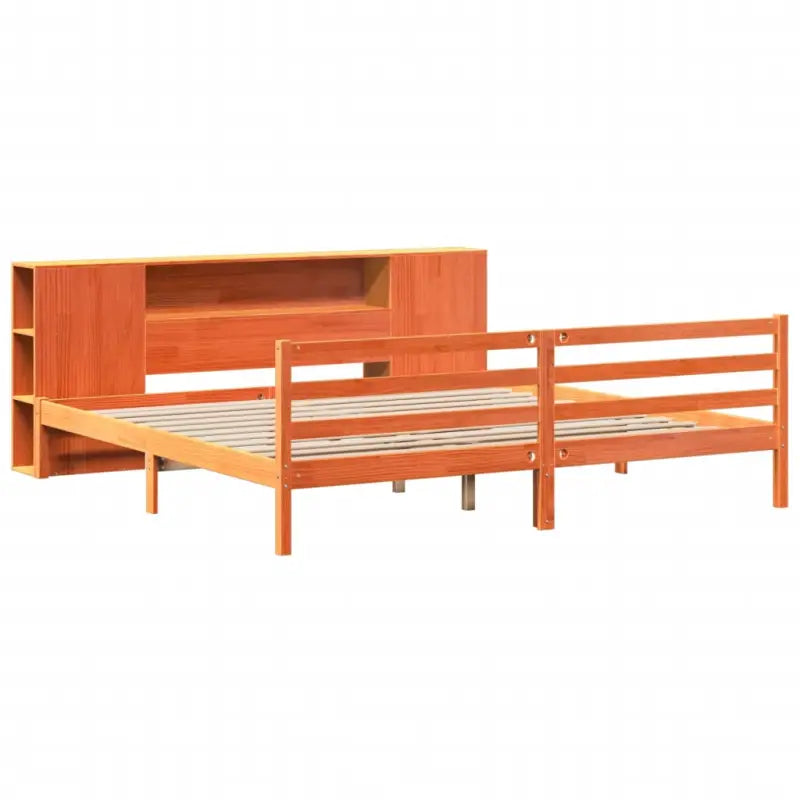 Boekenkastbed van massief grenenhout met optimale totale afmetingen - Bedden & bedframes