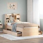 Boekenkastbed van massief grenenhout met optimale totale afmetingen - Bedden & bedframes