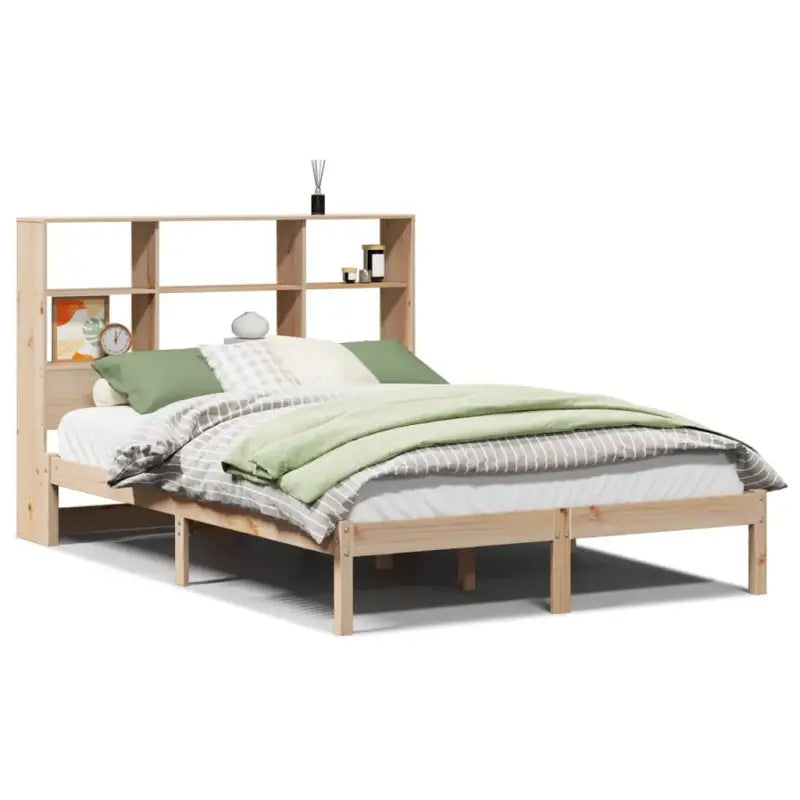 Boekenkastbed van massief grenenhout met optimale totale afmetingen - Bedden & bedframes
