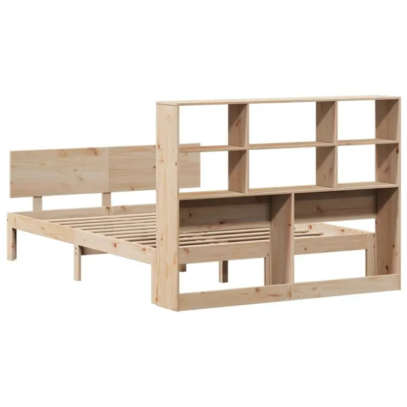 Boekenkastbed van massief grenenhout met optimale totale afmetingen - Bedden & bedframes