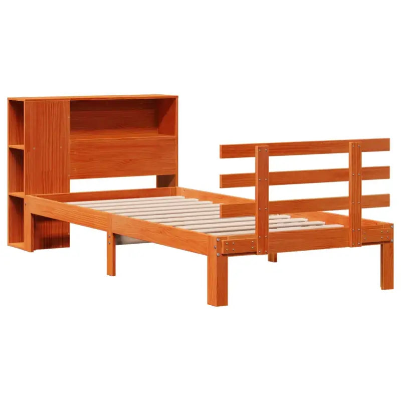 Boekenkastbed van massief grenenhout met optimale totale afmetingen - Bedden & bedframes