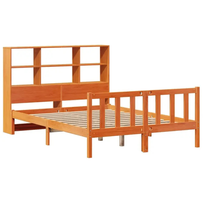 Boekenkastbed van massief grenenhout met optimale totale afmetingen - Bedden & bedframes