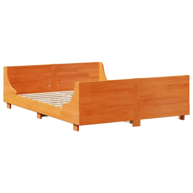 Boekenkastbed van massief grenenhout met perfecte totale afmetingen - Bedden & bedframes