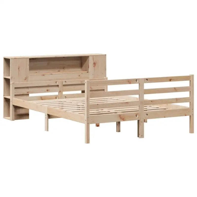 Boekenkastbed van massief grenenhout met perfecte totale afmetingen - Bedden & bedframes