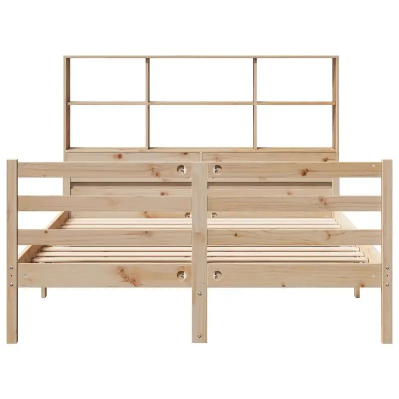 Boekenkastbed van massief grenenhout met ruime totale afmetingen - Bedden & bedframes