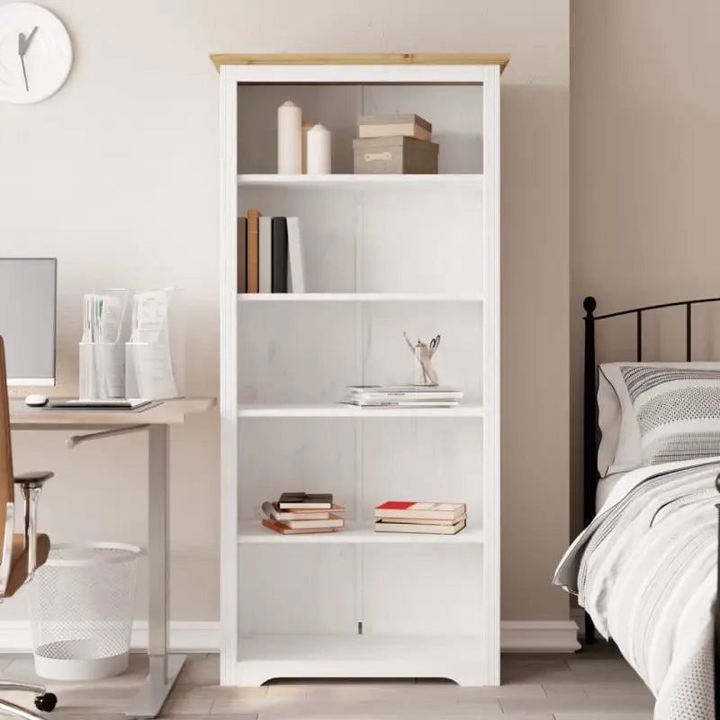 Boekenkasten in Franse stijl van massief grenenhout - Bruin / 1 - Boekenkasten
