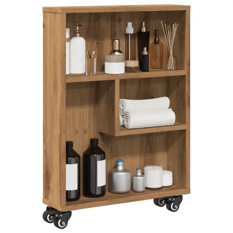 Boekenkasten met open kant van bewerkt hout voor interieur - artisian oak / 1 - Boekenkasten