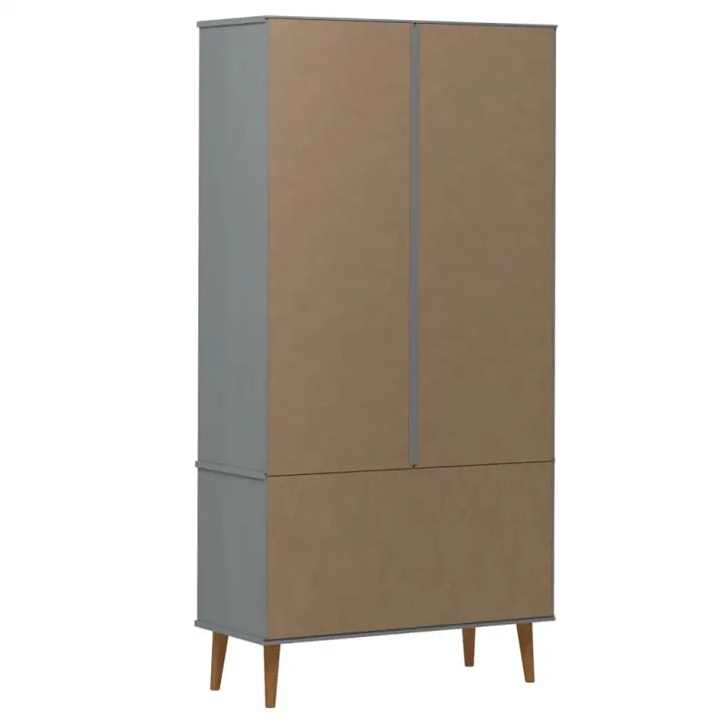 Boekenkasten van massief grenenhout met Scandinavisch design - Grijs / 1 - Boekenkasten