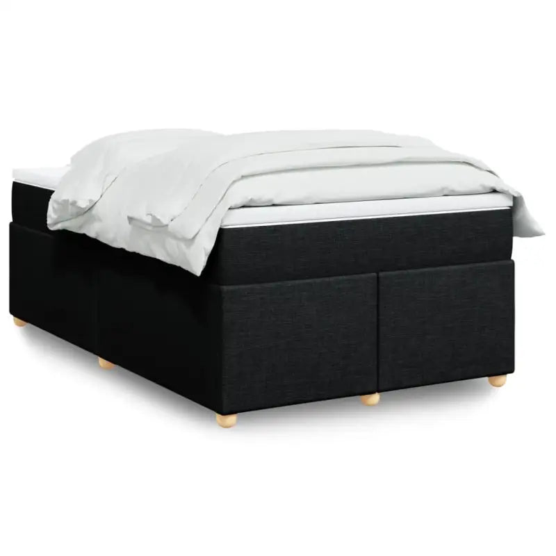 Boxspring met ademend vermogen en duurzaam zwart materiaal - Zwart / 120 x 190 cm - Bedden & bedframes