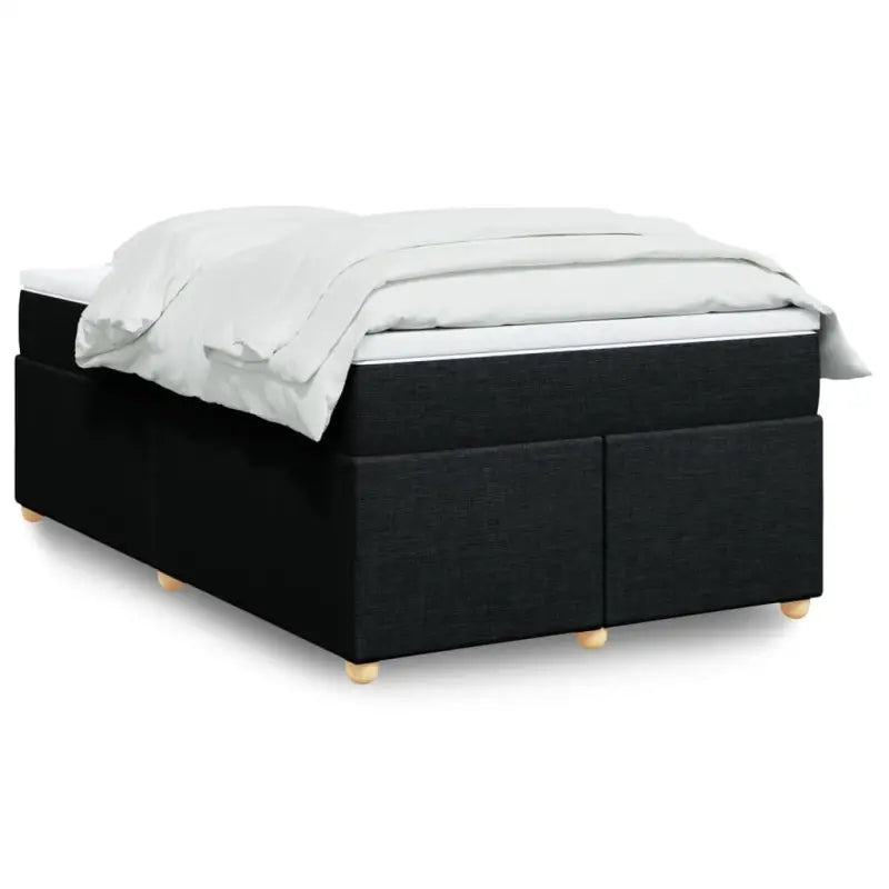 Boxspring met ademend vermogen en duurzaam zwart materiaal - Zwart / 120 x 200 cm - Bedden & bedframes