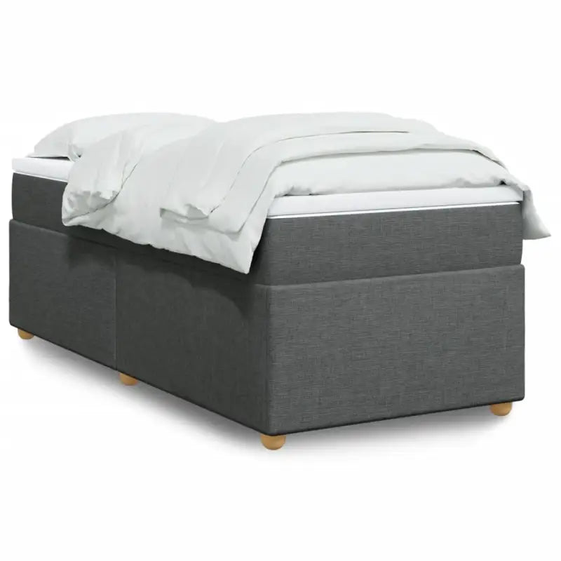 Boxspring met ademend vermogen en duurzaam zwart materiaal - Donkergrijs / 80 x 200 cm - Bedden & bedframes