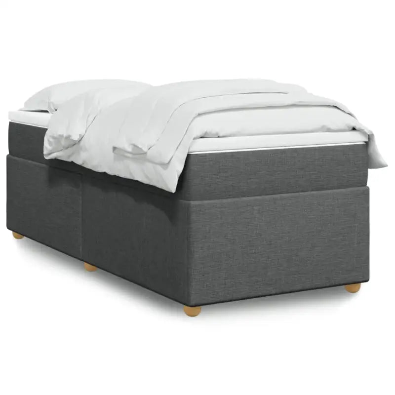 Boxspring met ademend vermogen en duurzaam zwart materiaal - Donkergrijs / 90 x 200 cm - Bedden & bedframes