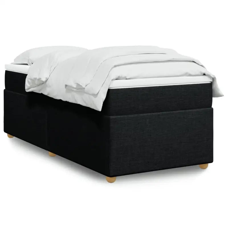 Boxspring met ademend vermogen en duurzaam zwart materiaal - Zwart / 80 x 200 cm - Bedden & bedframes